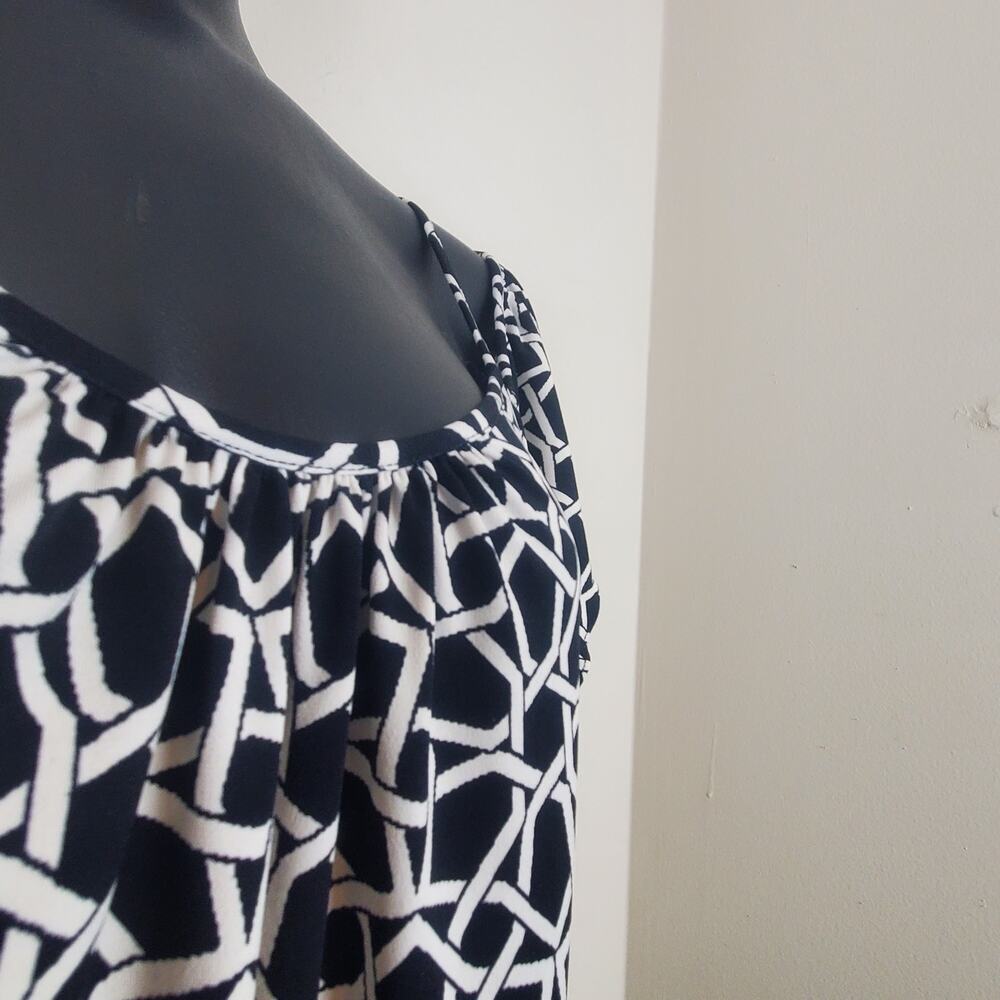 DB ESTABLISHED 1962 Black & White Print Cold Shoulder Mini Dress | Medium - Picture 5 of 8